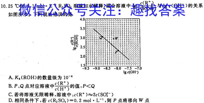 q河北省2023-2024学年第一学期高二年级期中考试(242181Z)化学