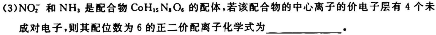 【热荐】陕西省2024届高三期中测试(24-162C)化学