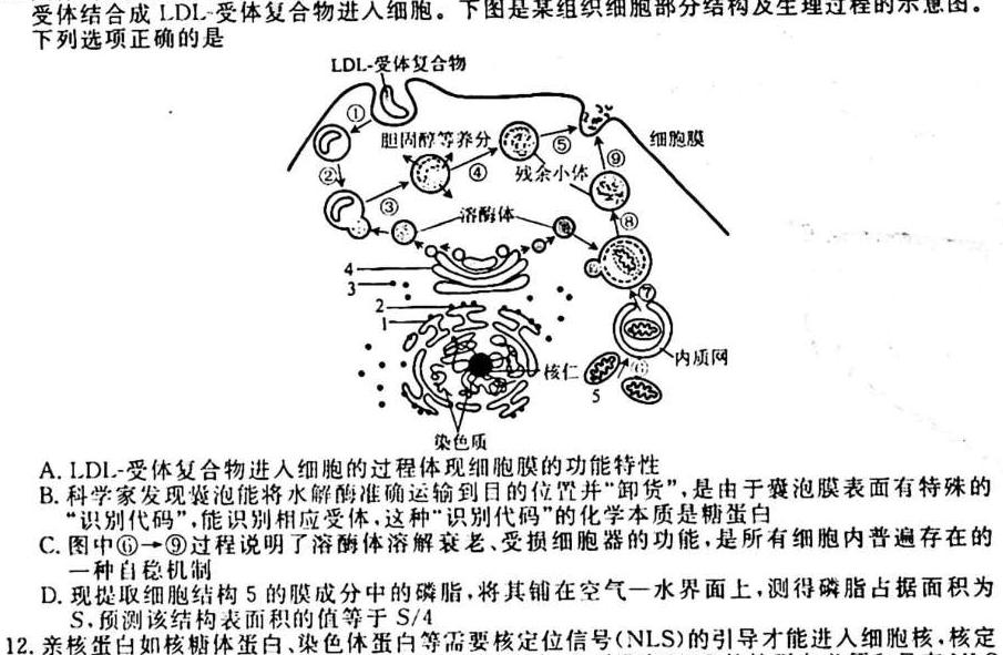 2023-2024学年海南省高考全真模拟卷（二）生物