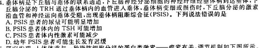 河北省2023-2024学年九年级第一学期阶段练习一生物
