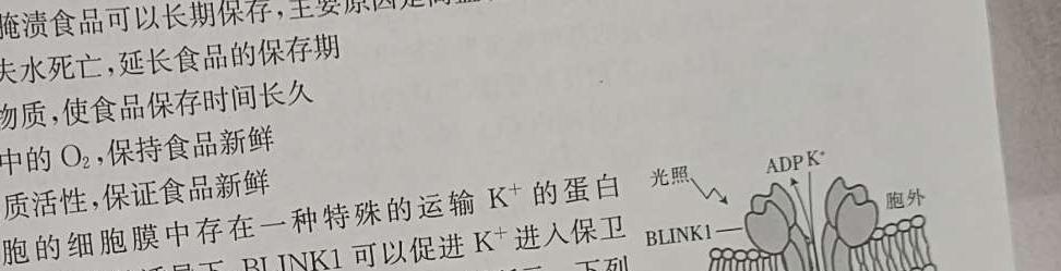 智慧上进 江西省2024届高三10月统一调研测试生物