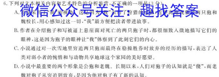 ［黑龙江大联考］黑龙江省2024届高三年级上学期10月联考语文