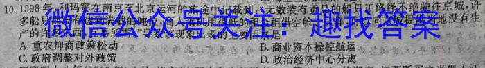 [今日更新]陕西省2023-2024学年度九年级第一学期学月测试(一)1历史