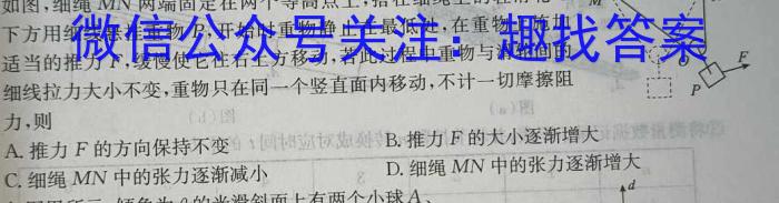 九师联盟2023-2024学年高一教学质量监测（期中）物理`