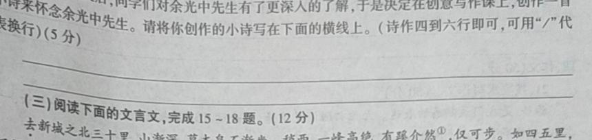 2023-2024学年重庆省高二11月联考(24-133B)语文试卷 答案
