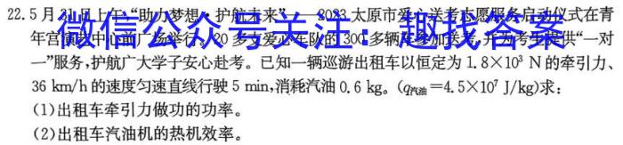 江西省2024届九年级初中目标考点测评（十五）物理`