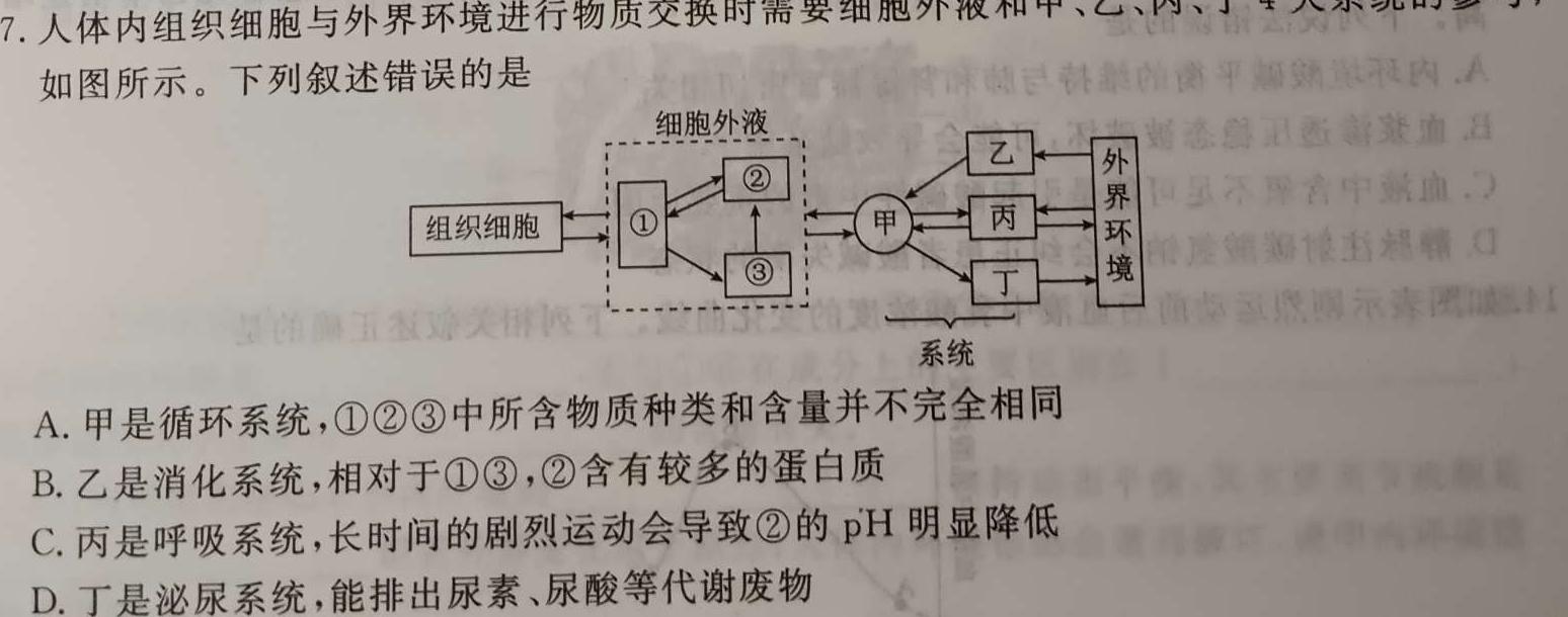 2024年衡水金卷先享题高三一轮复习夯基卷(福建专版)一生物