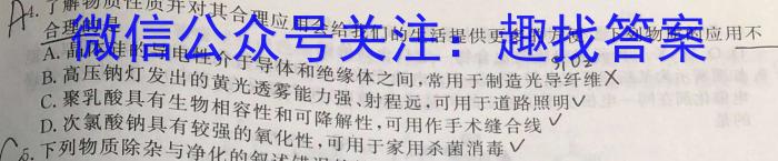 3陕西省2023秋季八年级第二阶段素养达标测试(A卷)基础卷化学试题