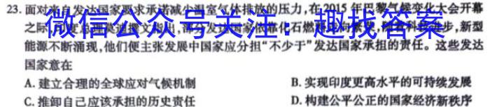 2024年普通高等学校全国统一模拟招生考试 金科 新未来11月联考历史