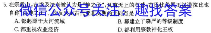衡水金卷先享题 2023-2024学年度高三一轮复习摸底测试卷·摸底卷(山东专版)历史