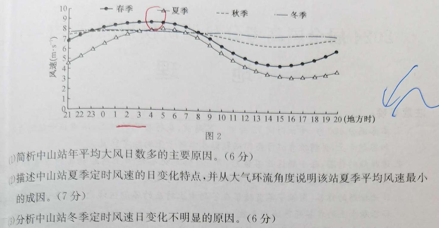 国考1号28月卷高中2025届毕业班基础知识滚动测试(二)2地理试卷l