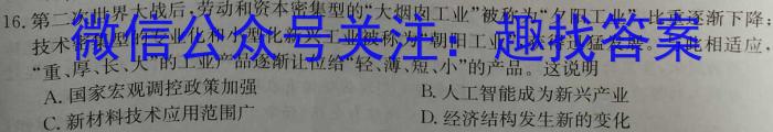 衡水金卷先享题2024答案调研卷(湖北专版)四历史试卷答案