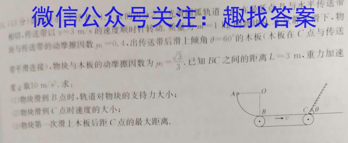 长郡中学2023年下学期高二期末考试物理试卷答案