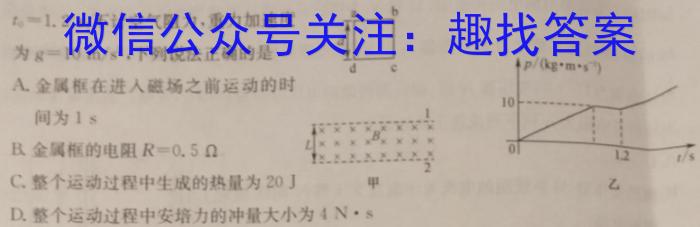 2023-2024学年度下学期高三年级自我提升二模测试(HZ)物理试题答案