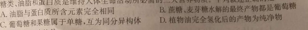 1安徽省2023-2024学年度上学期九年级第二次过程性评价化学试卷答案