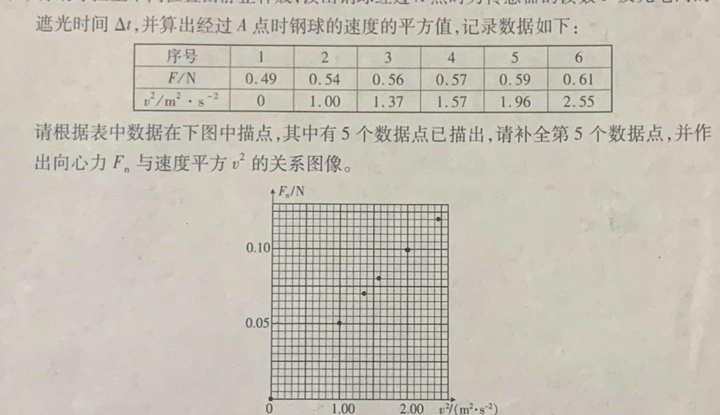 [今日更新]山东省聊城市2023-2024学年度第一学期期末教学质量抽测考试（高一）.物理试卷答案