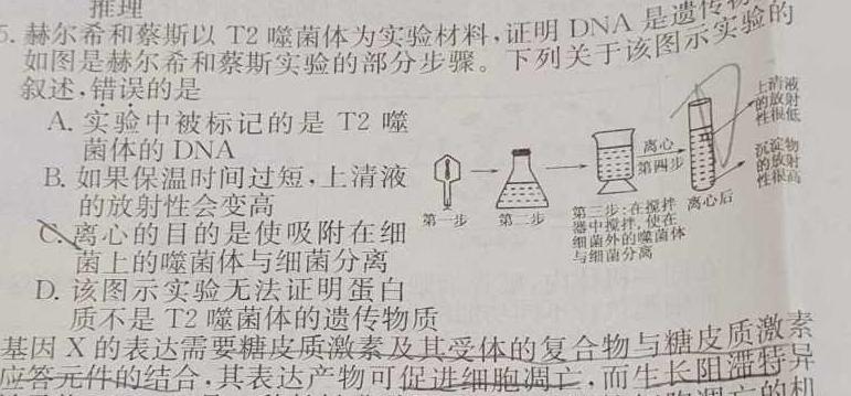 2024年安徽省中考生物学部分