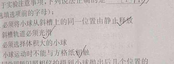 [今日更新]2024年衡水金卷先享题高三一轮复习夯基卷(甘肃专版XD)(二).物理试卷答案