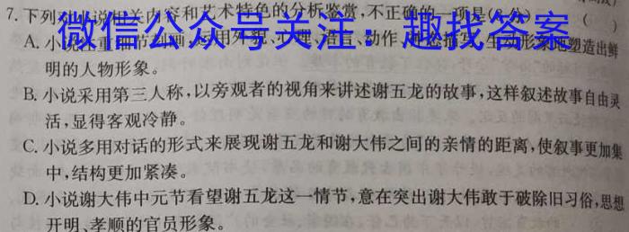 四川省雅安市2023-2024高二下开学考(♪)语文