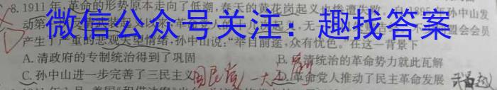 天一大联考2024届高考全真模拟卷(新高考)(湖南专版)(一)历史试卷答案