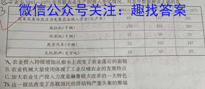 2023-2024学年度下学期高三年级自我提升三(HZ)政治1