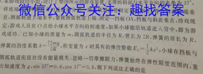 ［稳派联考］上进联考2023-2024学年高二年级第二学期第二次阶段性考试（期中考试）物理试卷答案