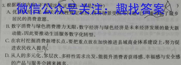 2024年河南省普通高中毕业班高考适应性测试（3月）语文