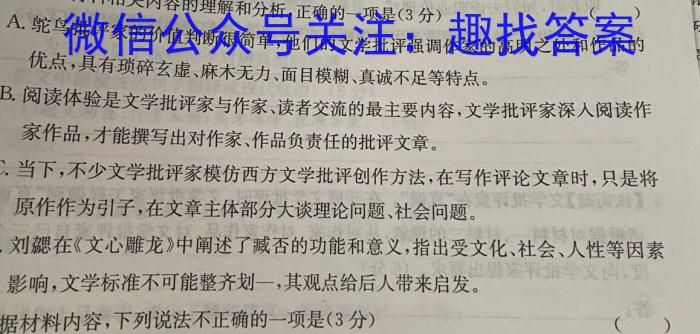 炎德英才大联考·名校联考协作体2025届新高三年级入学摸底考试语文