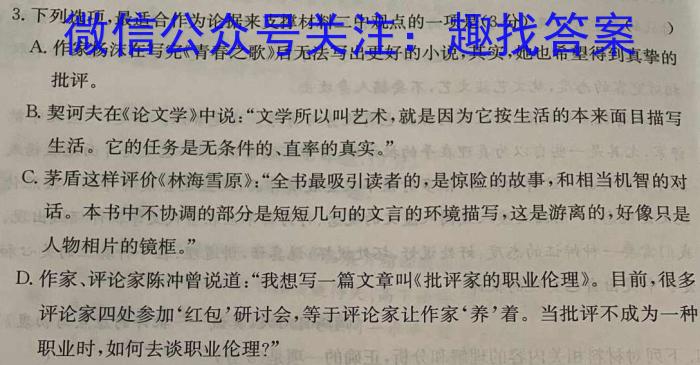 2024年陕西省初中学业水平考试全真模拟（二）B语文