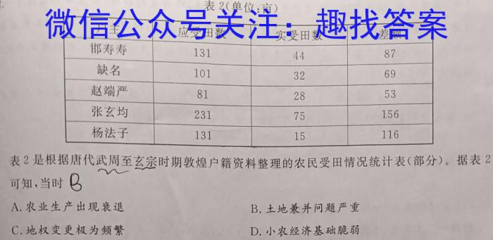 安徽省芜湖市2023-2024学年九年级第一次模拟考试历史试卷答案