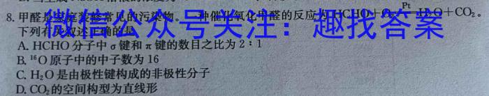 2023-2024学年陕西省八年级期末综合素养评估(24-CZ234b)化学