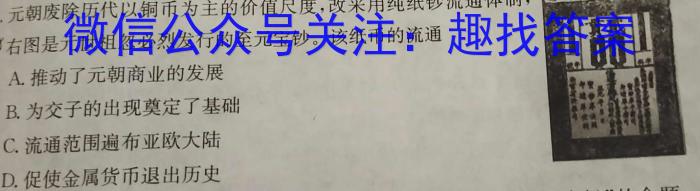 江西省2024届七年级第六次阶段适应性评估【R-PGZX A JX】历史试卷