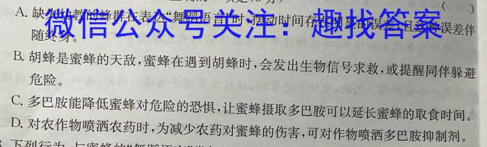 衡中同卷2023-2024学年度下学期高三一调考试语文