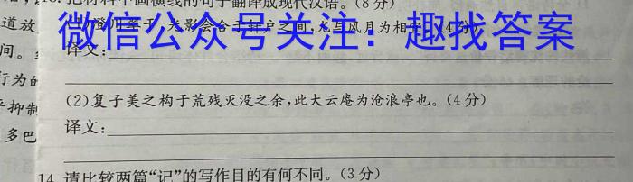 2024届福建省高中毕业班适应性练习卷(3月)语文