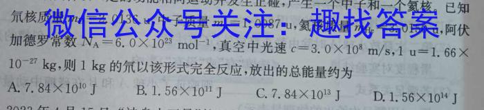 甘肃省2023-2024学年高二第二学期期中联考试卷物理`