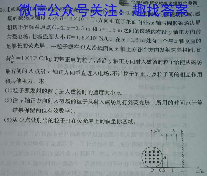 河南省南阳市2024年春期高中二年级期终质量评估物理试卷答案