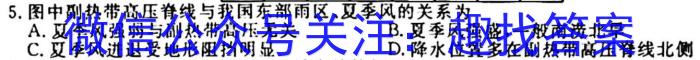 山西2023~2024学年高一年级5月联合测评地理试卷答案