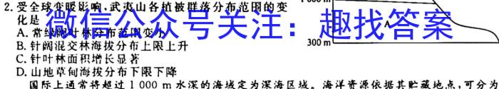 [今日更新]贵阳市2024年高三年级适应性考试（一）地理h