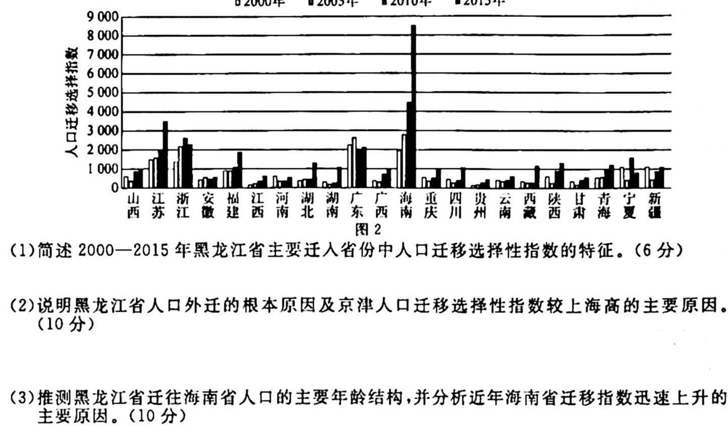 安徽省滁州市2023-2024学年度九年级期末考试地理试卷l