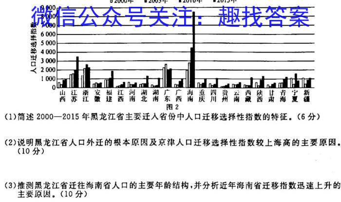 伯乐马 2024年普通高等学校招生新高考押题考试(二)2地理试卷答案