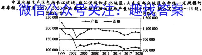 [今日更新]新疆维吾尔自治区2024年普通高考第二次适应性检测[新疆二模]地理h