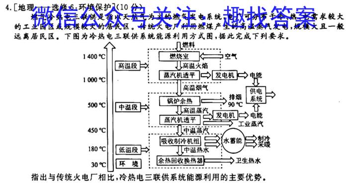 石家庄市2023-2024年度高二第二学期期末教学质量检测地理试卷答案