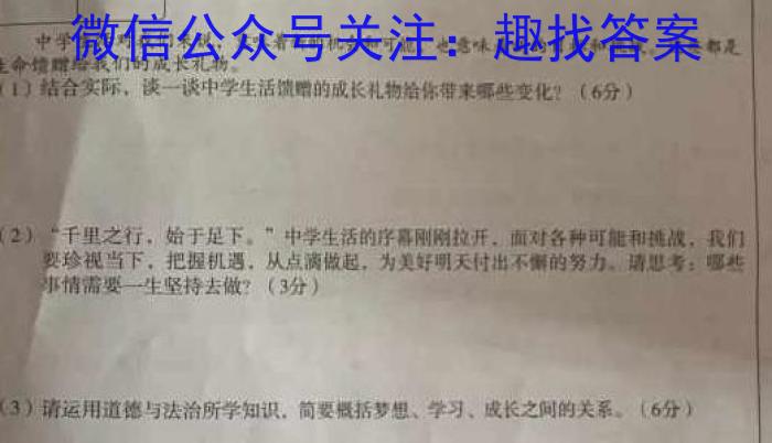 陕西省2023年秋季学期高二期中考试试题(242224Z)政治~