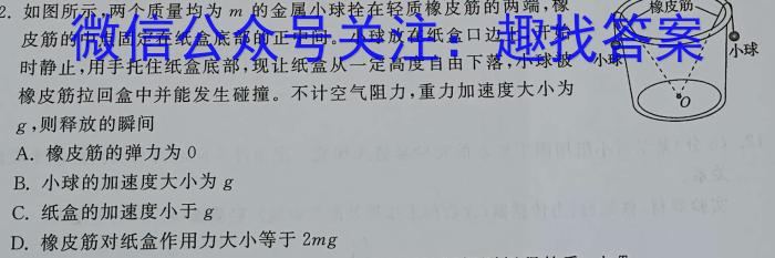 衡水金卷先享题月考卷 2023-2024学年度上学期高二年级二调考试物理`