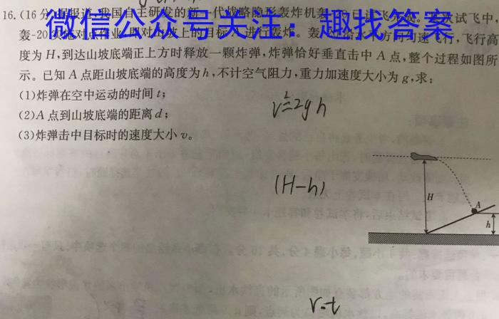 安徽省2023-2024学年耀正优+高二名校阶段检测联考(24004B)l物理