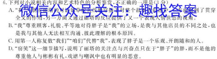 安徽省2023-2024学年度九年级上学期期中调研考试/语文