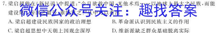 安徽省潘集区2023-2024学年度八年级第二次综合性作业设计历史