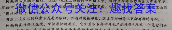 陕西省2023-2024学年度第一学期九年级期中调研试卷（D）/语文