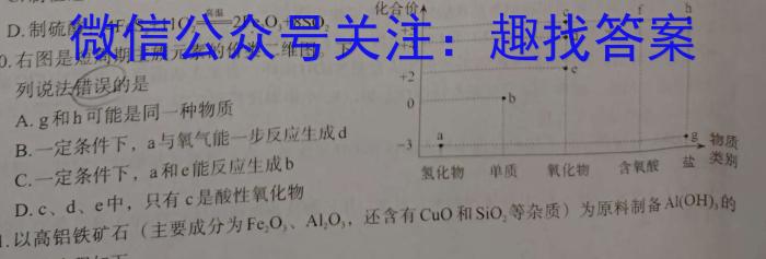 32023年广西三新学术联盟高一年级12月联考化学试题