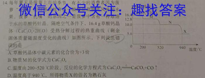 q四川省2023-2024学年度上期高一年级高中2023级期中联考化学